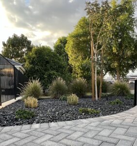 shell landscape decking