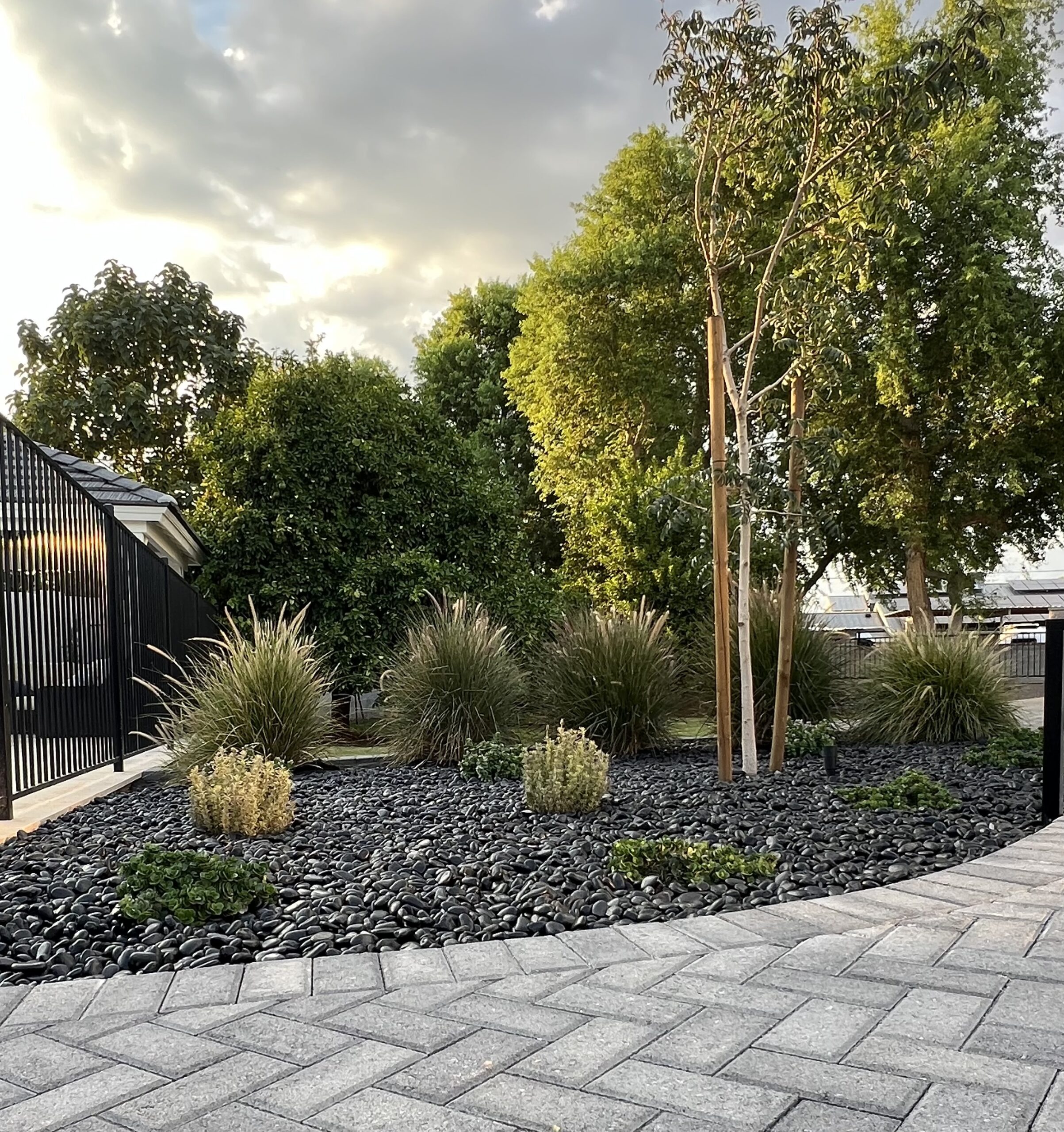 shell landscape decking